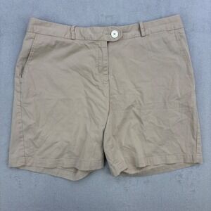 Lacoste Shorts Mens 33 Tan Chino Embroidered Logo Preppy Casual Golf Classic